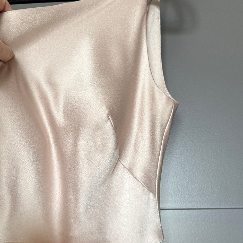 Jenny Yoo One-Shoulder Satin Gown in Blush - Picture 7 of 9